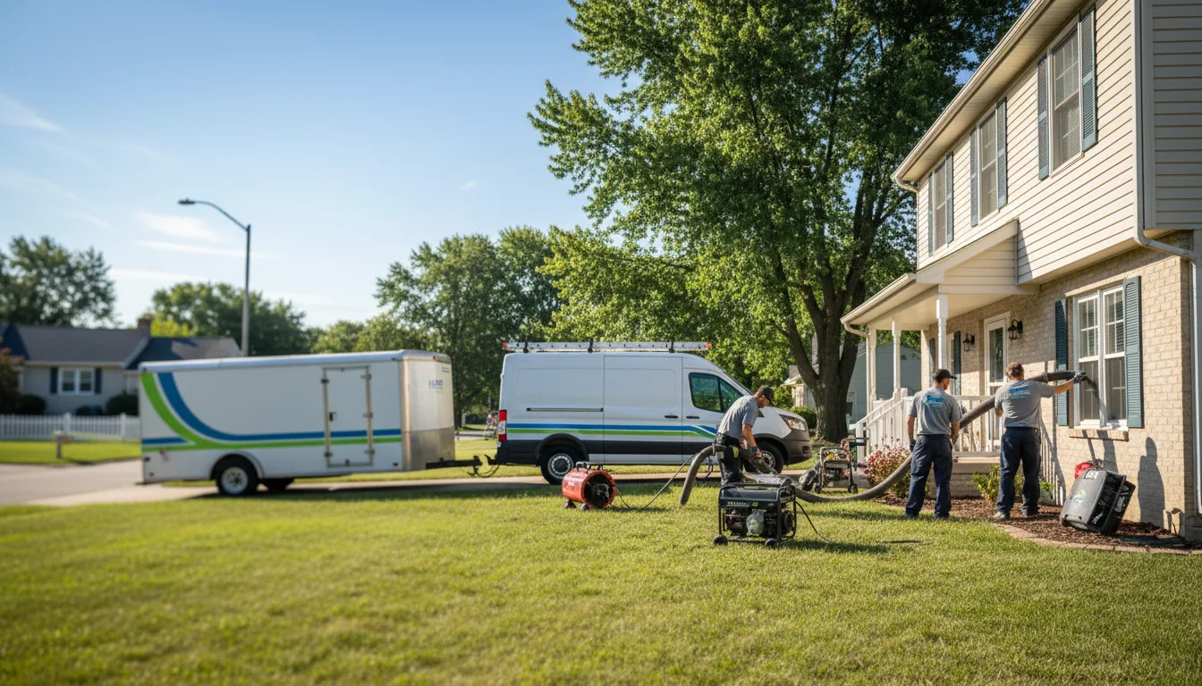 Immediate Water Extraction After Firefighting in Arkansaw, WI